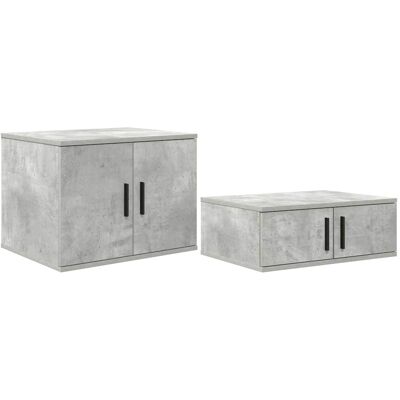 Armoire de Rangement Gris Concret VidaXL Armoire de Rangement Gris Concret VidaXL
