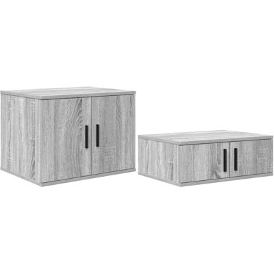 Armoire de Rangement Gris Sonoma Vidaxl - Storage Cabinet Armoire de Rangement Gris Sonoma Vidaxl - Storage Cabinet