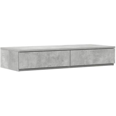 Table de Nuit Vidaxl - Design Moderne Gris Béton - 100x36,5x16,5 cm Table de Nuit Vidaxl - Design Moderne Gris Béton - 100x36,5x16,5 cm