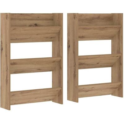 vidaXL Cabinet à chaussures 2 pc 60 x 18 x 90 cm Bois d'ingénierie vidaXL Cabinet à chaussures 2 pc 60 x 18 x 90 cm Bois d'ingénierie