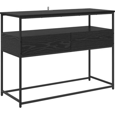 vidaXL Table console Chêne noir 100 x 40 x 75 cm Bois d'ingénierie vidaXL Table console Chêne noir 100 x 40 x 75 cm Bois d'ingénierie