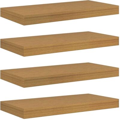 vidaXL Étagère Murale 4 pc Beige 50 x 23,5 x 3,8 cm Bois d'ingénierie vidaXL Étagère Murale 4 pc Beige 50 x 23,5 x 3,8 cm Bois d'ingénierie
