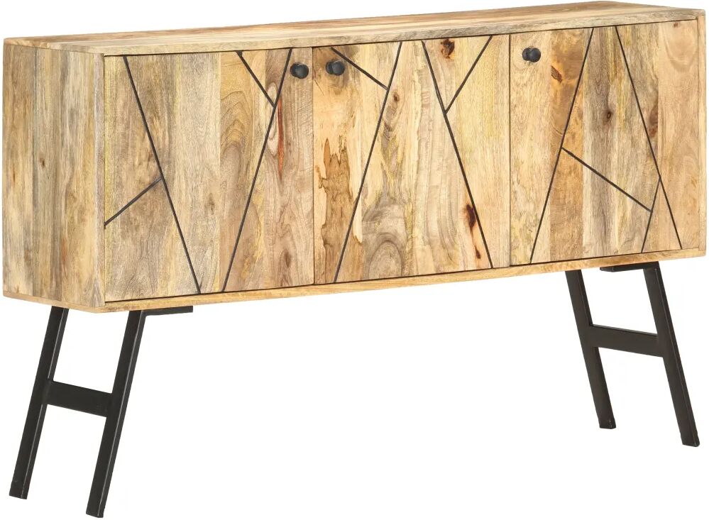 vidaXL Buffet 118x30x75 cm Bois de manguier massif