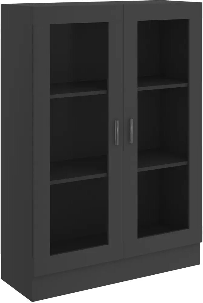 vidaXL Armoire à vitrine Gris 82,5x30,5x115 cm Aggloméré