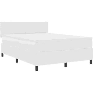 vidaXL Lit à ressort LED avec tête de lit Crème et Blanc 140 x 190 cm vidaXL Lit à ressort LED avec tête de lit Crème et Blanc 140 x 190 cm