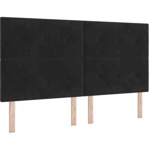 vidaXL Lit à ressort LED avec tête de lit Noir 180 x 200 cm Velours vidaXL Lit à ressort LED avec tête de lit Noir 180 x 200 cm Velours