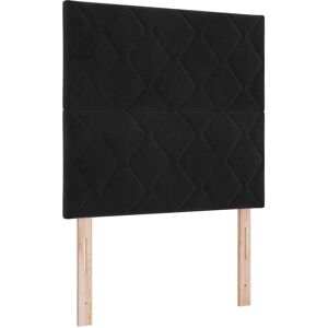 vidaXL Lit à ressort LED avec tête de lit Noir 120 x 190 cm Velours vidaXL Lit à ressort LED avec tête de lit Noir 120 x 190 cm Velours