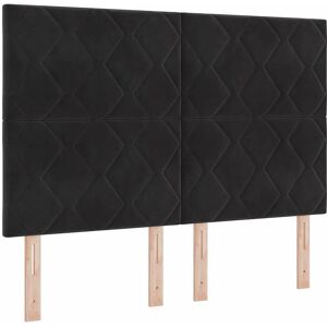 vidaXL Lit à ressort LED avec tête de lit Noir 140 x 200 cm Velours vidaXL Lit à ressort LED avec tête de lit Noir 140 x 200 cm Velours