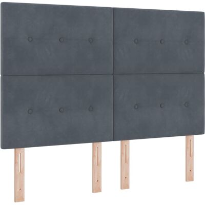 Vidaxl - Tête de lit boutons capitonné velours gris foncé 140cm Vidaxl - Tête de lit boutons capitonné velours gris foncé 140cm