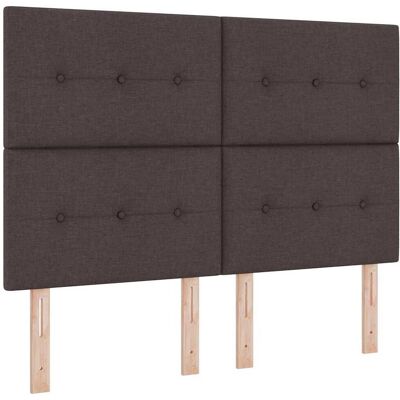 Vidaxl - Tête de lit capitonnée boutons marron foncé 160 cm - Tête de lit Vidaxl - Tête de lit capitonnée boutons marron foncé 160 cm - Tête de lit