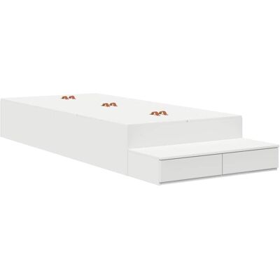 Cadre de lit en bois compact blanc Vidaxl - Cadre de lit Cadre de lit en bois compact blanc Vidaxl - Cadre de lit