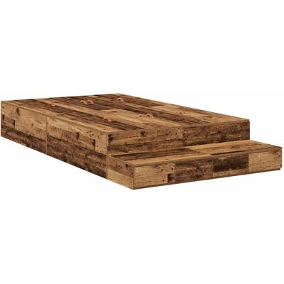Vidaxl Cadre de Lit en Bois Ancien - Lit Vidaxl Cadre de Lit en Bois Ancien - Lit