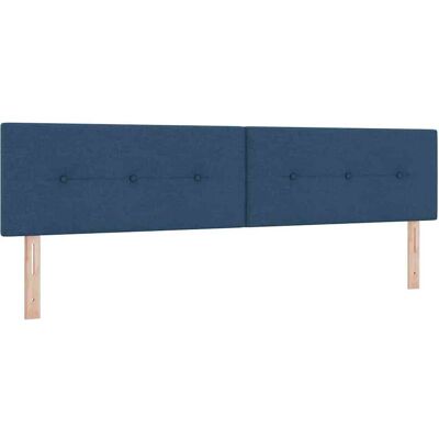 Tête de lit capitonnée boutons bleus 200cm Tissu - Tête de lit Tête de lit capitonnée boutons bleus 200cm Tissu - Tête de lit