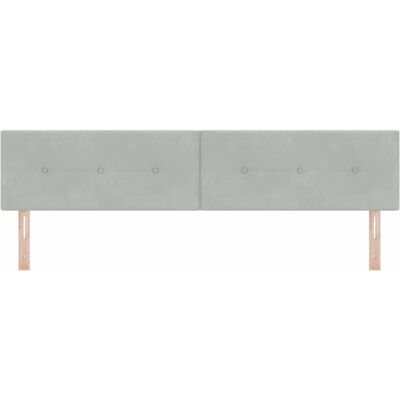Vidaxl - Tête de lit en Velours Gris Clair 200cm Vidaxl - Tête de lit en Velours Gris Clair 200cm