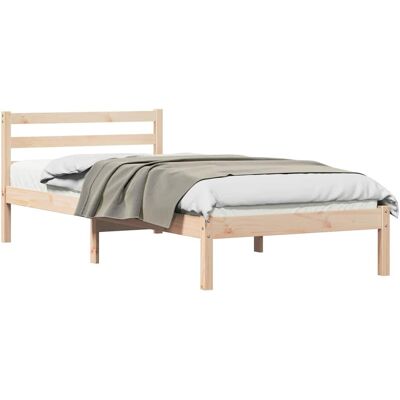 Cadre de lit en pin massif Vidaxl - Pour Matelas Standard Cadre de lit en pin massif Vidaxl - Pour Matelas Standard