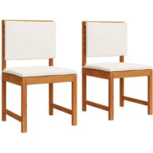 vidaXL Bois Massif Polyester Moyen Amovible Crème - Ensemble de Jardin Extérieur vidaXL Bois Massif Polyester Moyen Amovible Crème - Ensemble de Jardin Extérieur