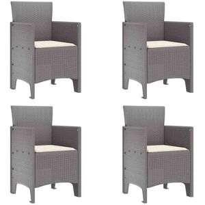 Ensemble de Mobilier de Jardin Vidaxl de 4 Gris Clair avec Coussins - Ensemble de jardin Ensemble de Mobilier de Jardin Vidaxl de 4 Gris Clair avec Coussins - Ensemble de jardin
