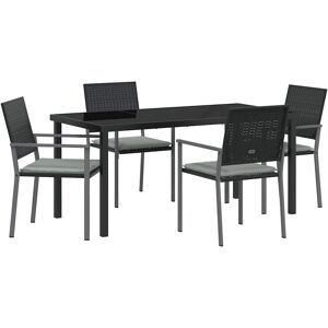 Vidaxl - Poliratán 54x62.5x89 cm - Noir - Outdoor Chair Set Vidaxl - Poliratán 54x62.5x89 cm - Noir - Outdoor Chair Set