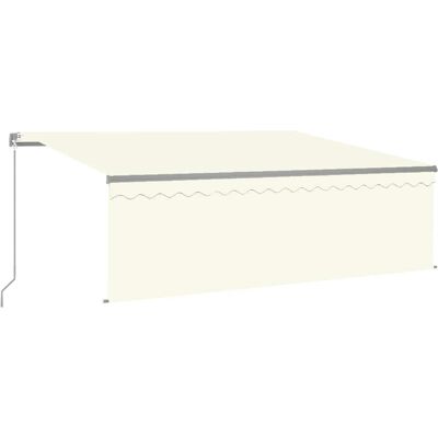 Véranda Extensible avec Parasol - 4x3 m - Crème Véranda Extensible avec Parasol - 4x3 m - Crème
