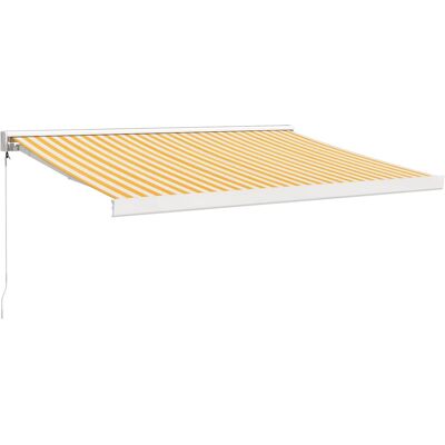 vidaXL Tente Enroulable Jaune et Blanc - 3,5x2,5 m vidaXL Tente Enroulable Jaune et Blanc - 3,5x2,5 m