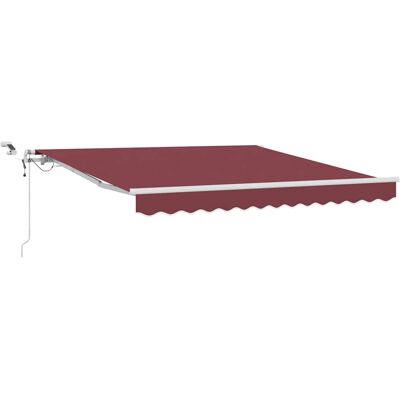Store rétractable vidaXL bordeaux et blanc - Ombre de patio Store rétractable vidaXL bordeaux et blanc - Ombre de patio