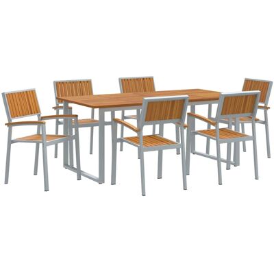 Ensemble de Salle à Manger Hugo - Résistant aux Intempéries, 6 Places Ensemble de Salle à Manger Hugo - Résistant aux Intempéries, 6 Places