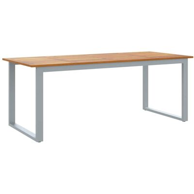 Table à Manger Extérieure Vidaxl - 200x90x75 cm, Gris - Table à manger Table à Manger Extérieure Vidaxl - 200x90x75 cm, Gris - Table à manger