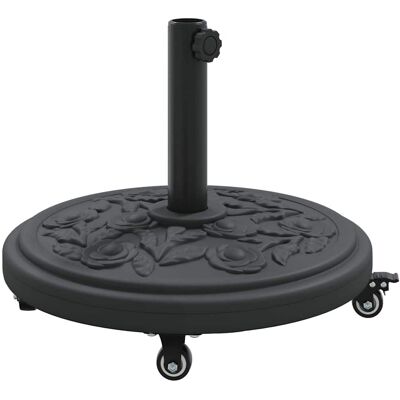 Base de Parasol Ronde avec Roues - Support Ø38-48 mm - 13 kg Extérieur Base de Parasol Ronde avec Roues - Support Ø38-48 mm - 13 kg Extérieur
