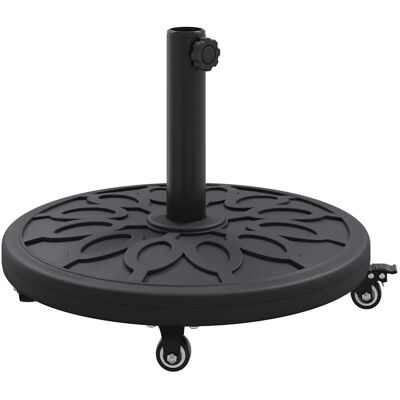 Base de parasol ronde vidaXL avec roues - Supporte Ø38-48 mm - 13 kg - Base pour parasol Base de parasol ronde vidaXL avec roues - Supporte Ø38-48 mm - 13 kg - Base pour parasol