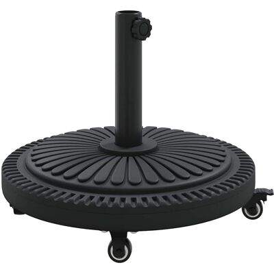 Base de Parasol Ronde en Métal Vidaxl - 13 kg, Noir, Ø38-48 mm Base de Parasol Ronde en Métal Vidaxl - 13 kg, Noir, Ø38-48 mm