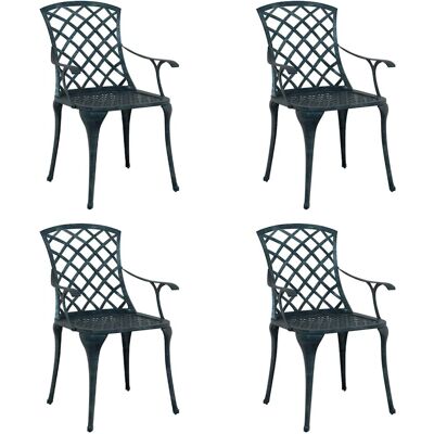 Chaises de Jardin Vidaxl - Empilables, Aluminium, Vert - Motif Géométrique Moderne Chaises de Jardin Vidaxl - Empilables, Aluminium, Vert - Motif Géométrique Moderne