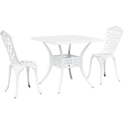 Ensemble de Jardin en Aluminium Thermolaqué Blanc Vidaxl - Mobilier d'Extérieur Ensemble de Jardin en Aluminium Thermolaqué Blanc Vidaxl - Mobilier d'Extérieur