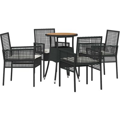 Ensemble de Repas Extérieur Vidaxl 5 Pièces - Table Ronde & Coussins Ensemble de Repas Extérieur Vidaxl 5 Pièces - Table Ronde & Coussins