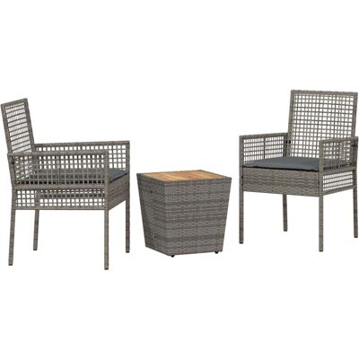 Ensemble Bistro de Jardin vidaXL - Rustique, Compact, Résistant aux Intempéries Ensemble Bistro de Jardin vidaXL - Rustique, Compact, Résistant aux Intempéries