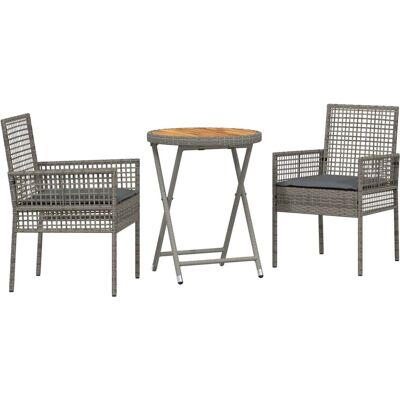 Ensemble bistro de jardin Vidaxl 3 pièces avec coussins - Mobilier de jardin Ensemble bistro de jardin Vidaxl 3 pièces avec coussins - Mobilier de jardin