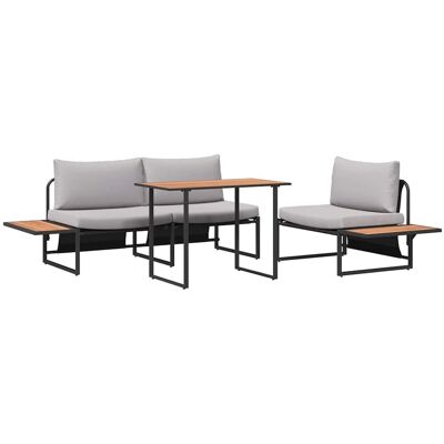 vidaXL Ensemble de 2 Cadres en Métal Gris Clair - Mobilier de Jardin vidaXL Ensemble de 2 Cadres en Métal Gris Clair - Mobilier de Jardin