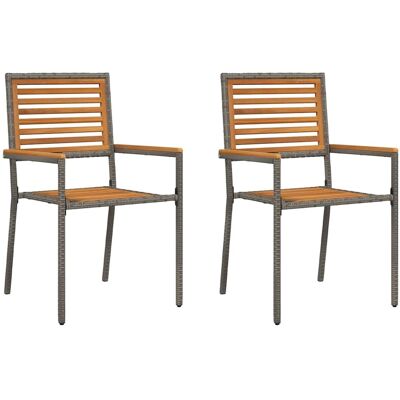 Chaises de jardin empilables avec coussins - Mobilier d'extérieur Chaises de jardin empilables avec coussins - Mobilier d'extérieur