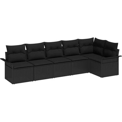 Ensemble de Canapés de Jardin Vidaxl 6 Pièces Noir Ensemble de Canapés de Jardin Vidaxl 6 Pièces Noir