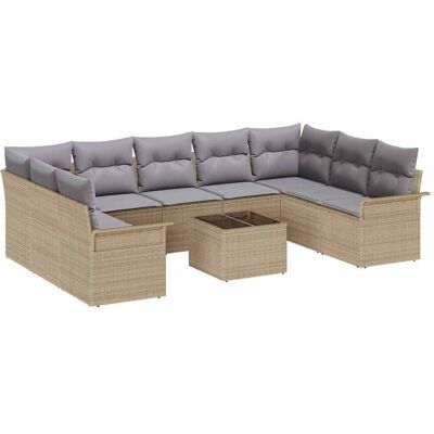 Ensemble de Canapés de Jardin Vidaxl - 10 Pièces Mobilier Extérieur Modulaire Ensemble de Canapés de Jardin Vidaxl - 10 Pièces Mobilier Extérieur Modulaire