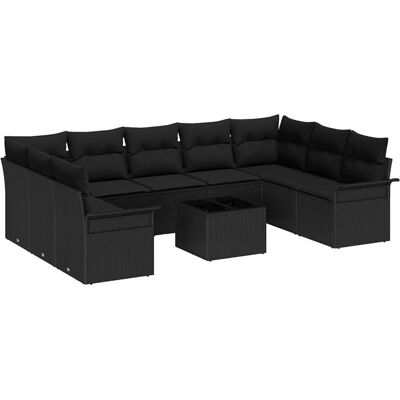 Ensemble de Canapé de Jardin vidaXL - 10 Pièces en Rotin Modular Ensemble de Canapé de Jardin vidaXL - 10 Pièces en Rotin Modular