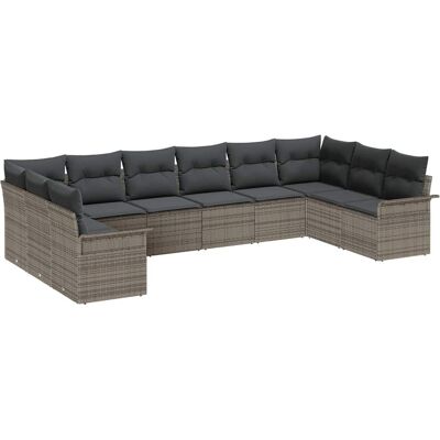 Vidaxl Ensemble de Mobilier de Jardin - Canapé Extérieur 10 Pièces Vidaxl Ensemble de Mobilier de Jardin - Canapé Extérieur 10 Pièces