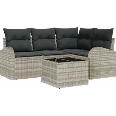 Ensemble de Canapés Vidaxl 5 Pièces Gris Polyrotin - Ensemble de sofa Ensemble de Canapés Vidaxl 5 Pièces Gris Polyrotin - Ensemble de sofa