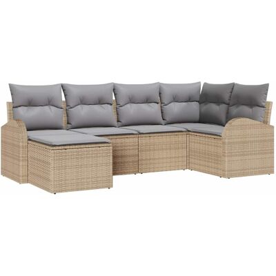 Ensemble de canapés de jardin beige vidaxl - 6 pièces Ensemble de canapés de jardin beige vidaxl - 6 pièces