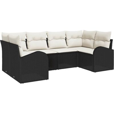 Ensemble de Canapés de Jardin Vidaxl 6 pièces Rotin Synthétique Noir Ensemble de Canapés de Jardin Vidaxl 6 pièces Rotin Synthétique Noir
