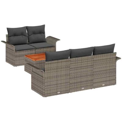 Ensemble de Canapés de Jardin Vidaxl - 6 Places avec Coussins - Mobilier de Jardin Ensemble de Canapés de Jardin Vidaxl - 6 Places avec Coussins - Mobilier de Jardin