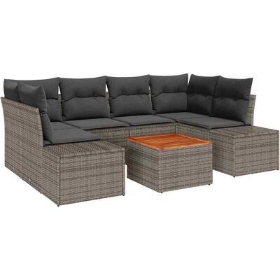 Ensemble de Canapé de Jardin Gris Acacia - Mobilier Extérieur 7 pièces Ensemble de Canapé de Jardin Gris Acacia - Mobilier Extérieur 7 pièces
