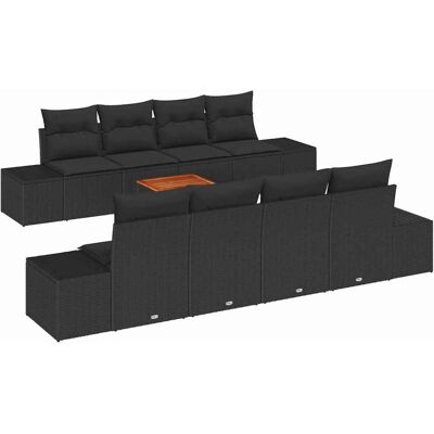 Ensemble de Canapés de Jardin - 9 Pièces Mobilier Extérieur Modulaire Ensemble de Canapés de Jardin - 9 Pièces Mobilier Extérieur Modulaire