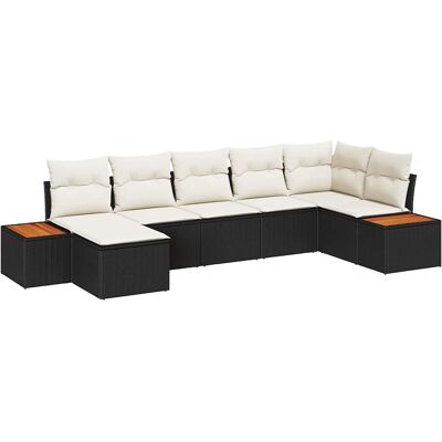 Ensemble de Canapés de Jardin 7 Pièces - Coussins, Rattan Résistant aux Intempéries Ensemble de Canapés de Jardin 7 Pièces - Coussins, Rattan Résistant aux Intempéries
