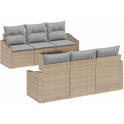 Ensemble de Canapés de Jardin en Rotin Naturel 7 Pièces Ensemble de Canapés de Jardin en Rotin Naturel 7 Pièces