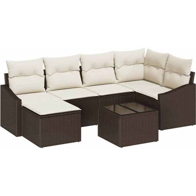 Ensemble de Salle à Manger de Rotin Naturel Résistant aux Intempéries - Mobilier de Jardin Ensemble de Salle à Manger de Rotin Naturel Résistant aux Intempéries - Mobilier de Jardin